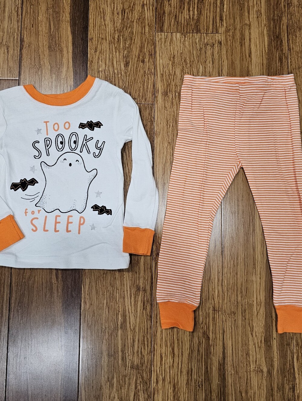 Carter's Toddler Gender Neutral "Too Spooky for Sleep" Ghost Halloween Pajamas